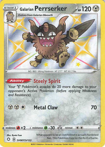 Pokemon Tcg: Shining Fates: Galarian Perrserker Sv087/sv122 / Shiny Holo Rare Trading Cards