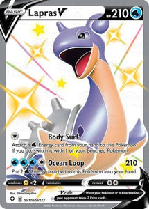 Pokemon TCG: Shining Fates: Lapras V Sv110/sv122 / Shiny Holo Rare Trading Cards