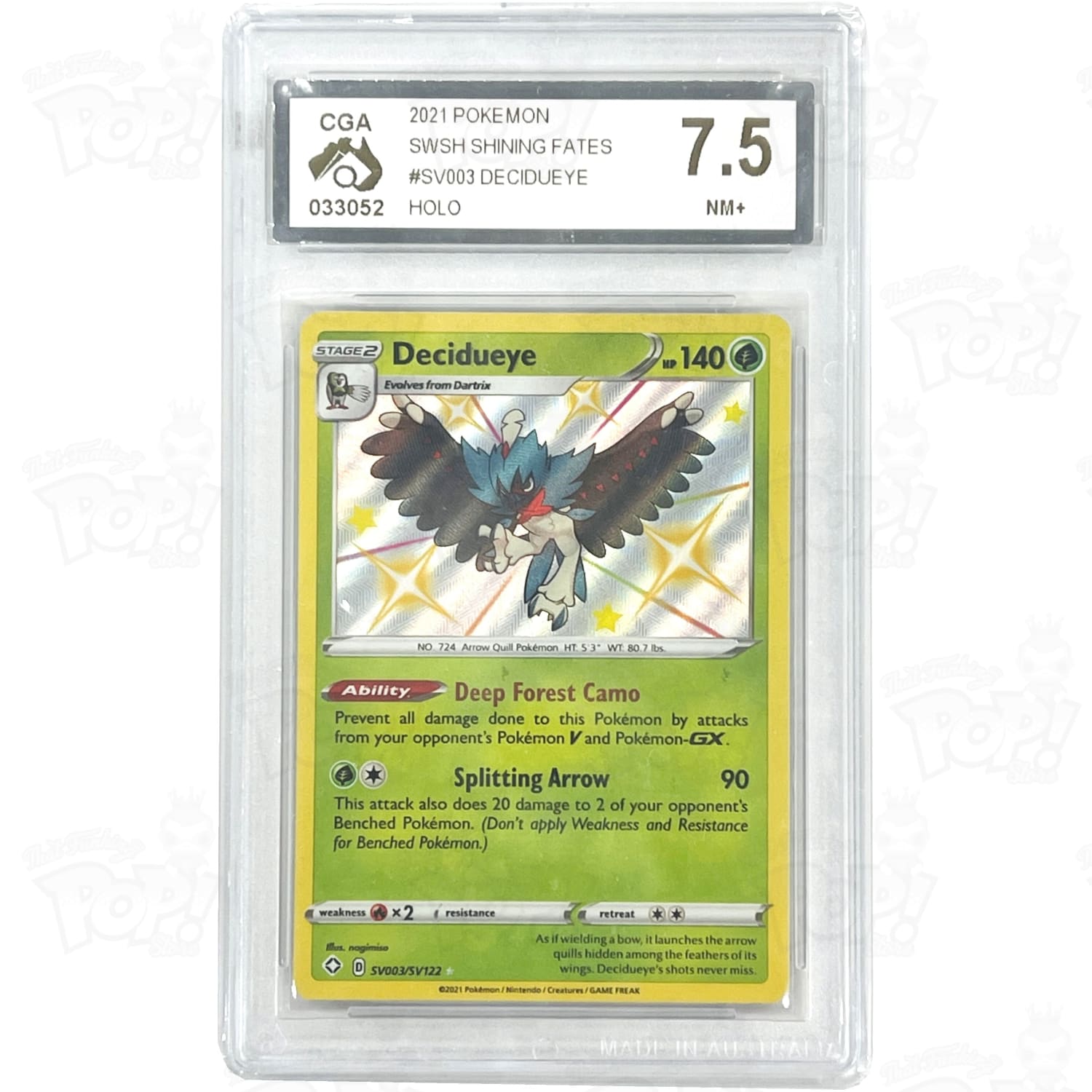 Pokemon TCG: Shining Fates: Shiny Vault Decidueye SV003/SV122 / Shiny Holo Rare Pokemon TCG: Shining Fates: Shiny Vault Decidueye SV003/SV122 / Shiny Holo Rare