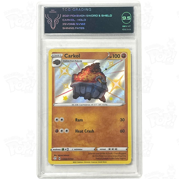 Pokemon Tcg: Shining Fates: Shiny Vault Sv068/sv122 / Holo Rare Carkol Tcg 9.5 Trading Cards