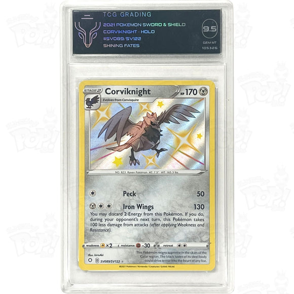 Pokemon Tcg: Shining Fates: Shiny Vault Sv089/sv122 / Holo Rare Corviknight Tcg 9.5 Trading Cards