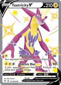 Pokemon TCG: Shining Fates: Toxtricity Sv112/sv122 / Shiny Holo Rare Trading Cards