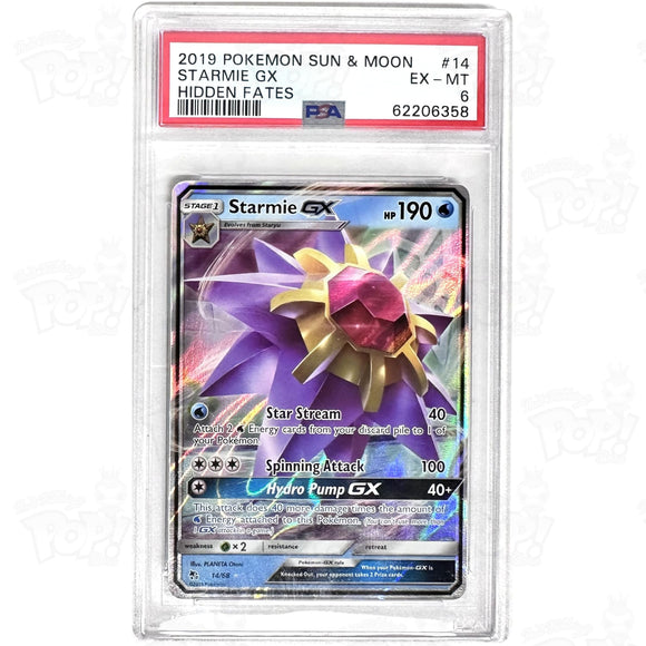 Pokemon Tcg: Starmie Gx Hidden Fates 14/68 Psa 6 Trading Cards