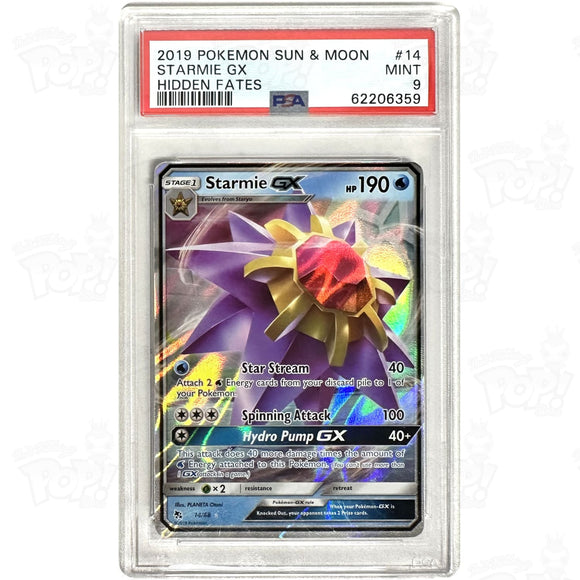 Pokemon Tcg: Starmie Gx Hidden Fates 14/68 / Ultra Rare Psa 9 Trading Cards