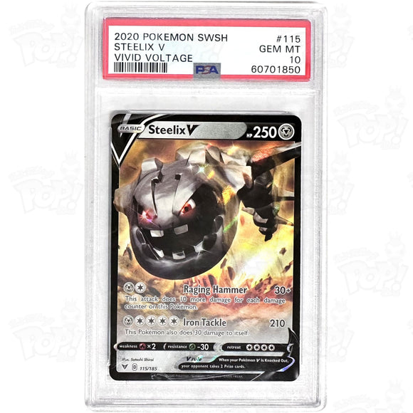 Pokemon Tcg: Steelix V 115/185 Psa 10 Trading Cards