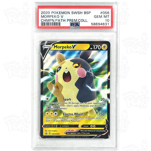 Pokemon TCG: Sword & Shield Promo Cards Morpeko V SWSH056 / Promo PSA 10 #1 Pokemon TCG: Sword & Shield Promo Cards Morpeko V SWSH056 / Promo PSA 10 #1