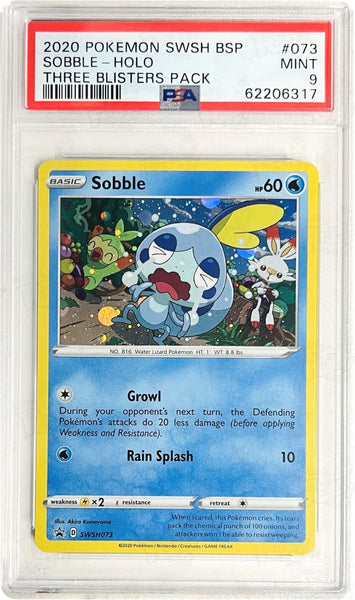 Pokemon TCG: SWSH: Sword & Shield Promo Cards Sobble SWSH073 / Promo PSA 9