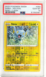 Pokemon Tcg: Swsh02: Rebel Clash Shinx 060/192 / Reverse Holo Psa 10 Trading Cards