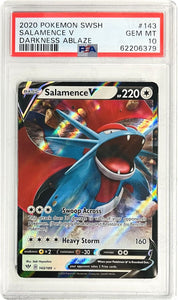 Pokemon Tcg: Swsh03: Darkness Ablaze Salamence V 143/189 / Ultra Rare Psa 10 Trading Cards