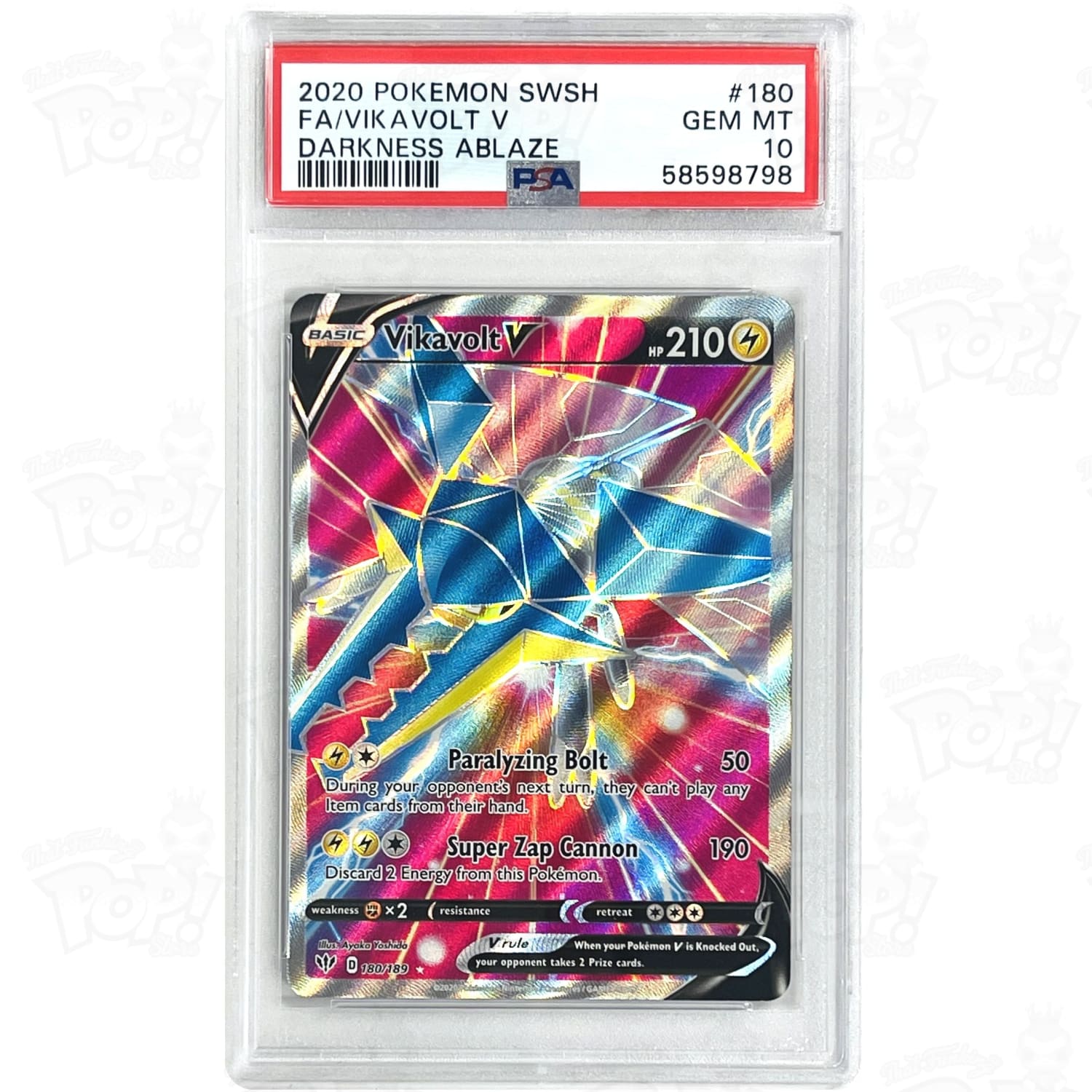 Darkness Ablaze Full Art Holo Pokemon TCG Vikavolt V 180/189 Full Art Holo Single Card (Darkness Ablaze Series) Pokemon Vikavolt V Card Darkness Ablaze Full Art Holo Pokemon TCG Vikavolt V 180/189 Full Art Holo Single Card (Darkness Ablaze Series) Pokemon Vikavolt V Card