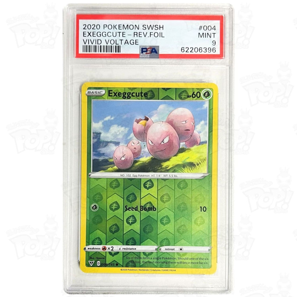Pokemon TCG: SWSH04: Vivid Voltage Exeggcute 004/185 / Reverse Holo PSA 9