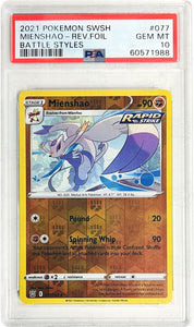 Pokemon Tcg: Swsh05: Battle Styles Mienshao 077/163 / Reverse Holo Psa 10 Trading Cards