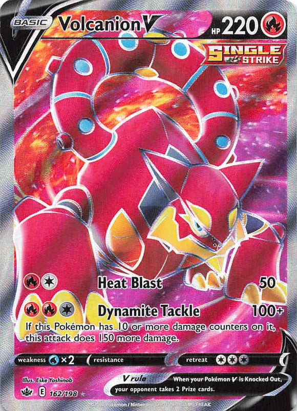 Pokemon Tcg: Swsh06: Chilling Reign 162/198 / Ultra Rare Volcanion V (Full Art) Trading Cards