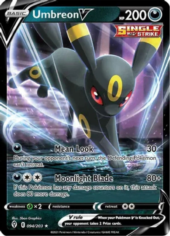 Pokemon Tcg: Swsh07: Evolving Skies Umbreon V 094/203 / Ultra Rare