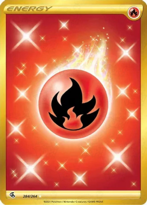 Pokemon Tcg: Swsh08: Fusion Strike Fire Energy (Secret) 284/264 / Secret Rare