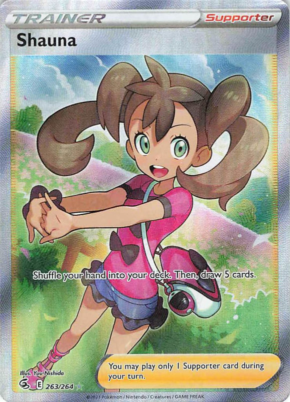 Pokemon Tcg: Swsh08: Fusion Strike Shauna (Full Art) 263/264 / Ultra Rare Trading Cards