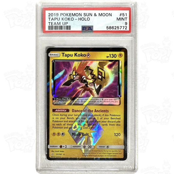Pokemon TCG: Tapu Koko Prism Star 51/181 / Prism Rare PSA 9 Pokemon TCG: Tapu Koko Prism Star 51/181 / Prism Rare PSA 9