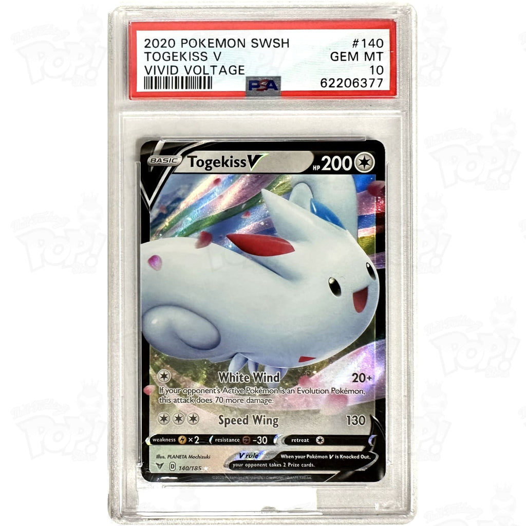 Pokemon TCG: Togekiss V SWSH04: Vivid Voltage 140/185 PSA 10 Pokemon TCG: Togekiss V SWSH04: Vivid Voltage 140/185 PSA 10