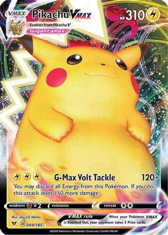 Pokemon TCG: Vivid Voltage: Pikachu Vmax 044/185 / Ultra Rare Trading Cards