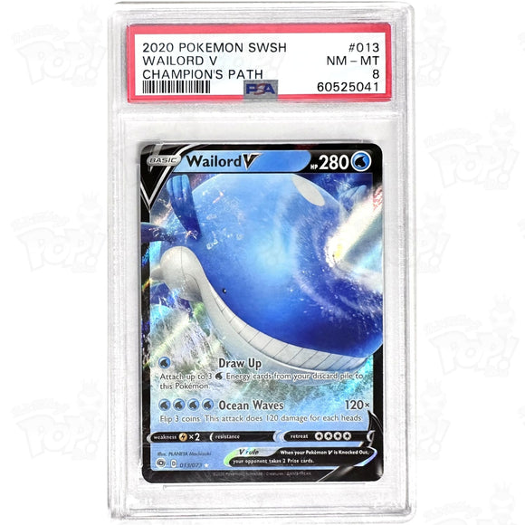 Pokemon Tcg: Wailord V Champions Path 13/73 Psa 8 Trading Cards