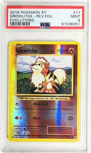 Pokemon Tcg: Xy - Evolutions Growlithe 17/108 / Reverse Holo Psa 9 Trading Cards