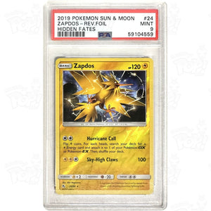 Pokemon Tcg: Zapdos Hidden Fates 24/68 / Reverse Holo Psa 9 Trading Cards