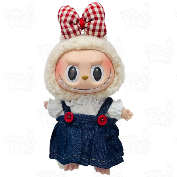 Pop Mart The Monsters Labubu OUTFIT Overall Dress + Checkered Bow Loot
