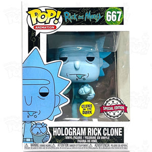 Rick And Morty Hologram Clone (#667) Gitd Funko Pop Vinyl