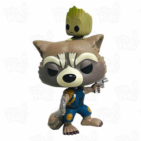 Rocket Raccoon And Baby Groot Out-Of-Box Funko Pop Vinyl