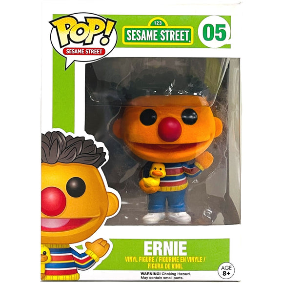 Sesame Street Ernie (#05) Flocked Funko Pop Vinyl