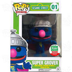 Sesame Street Super Grover (#01) Flocked Funko Shop Pop Vinyl