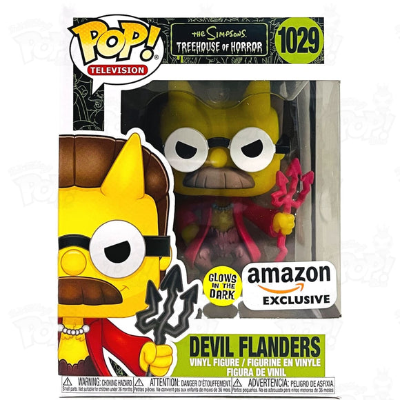 Simpsons Treehouse Of Horror Devil Flanders (#1029) Gitd Amazon Funko Pop Vinyl