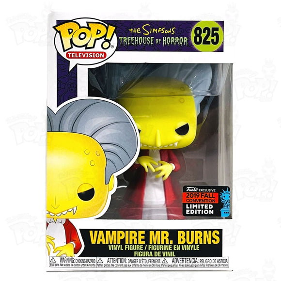 Simpons Treehouse Of Horror Vampire Mr Burns (#825) 2019 Fall Convention Funko Pop Vinyl