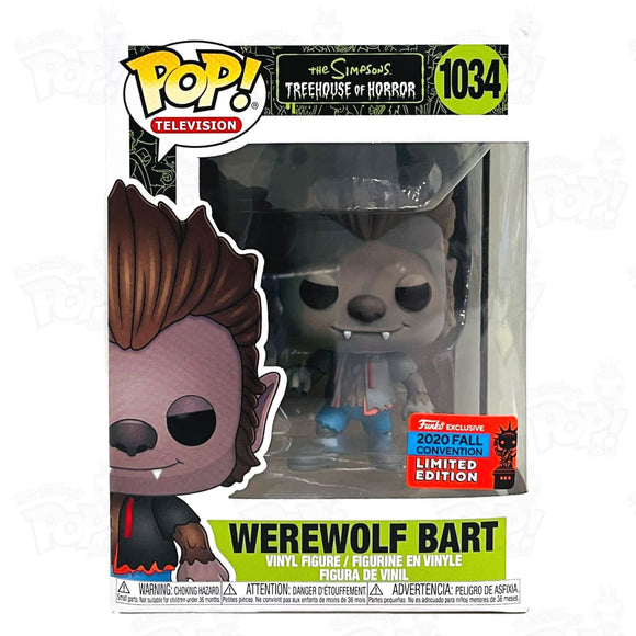 Simpons Treehouse Of Horror Werewold Bart (#1034) 2020 Fall Convention Funko Pop Vinyl