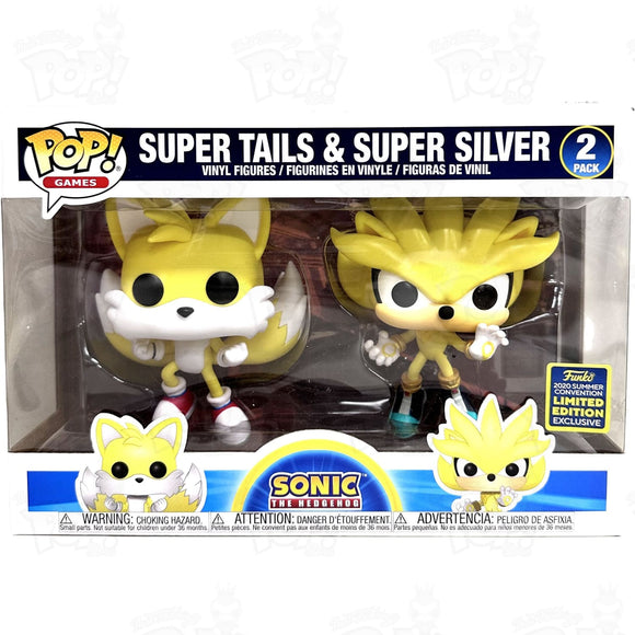 Sonic The Hedgehog Super Tails & Silver (2-Pack) 2020 Summer Convention Funko Pop Vinyl