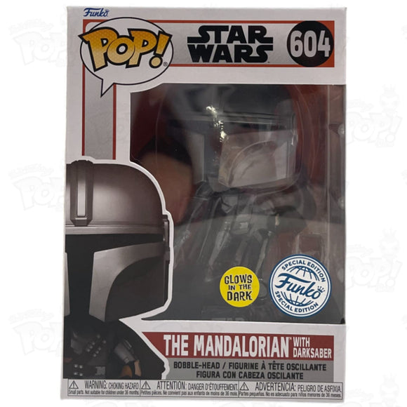 Star War Mandalorian W/ Darksaber Gitd (#604) Funko Pop Vinyl