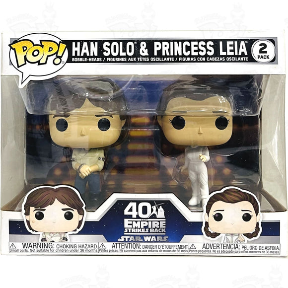 Star Wars Han Solo & Princess Leia (2-Pack) Funko Pop Vinyl