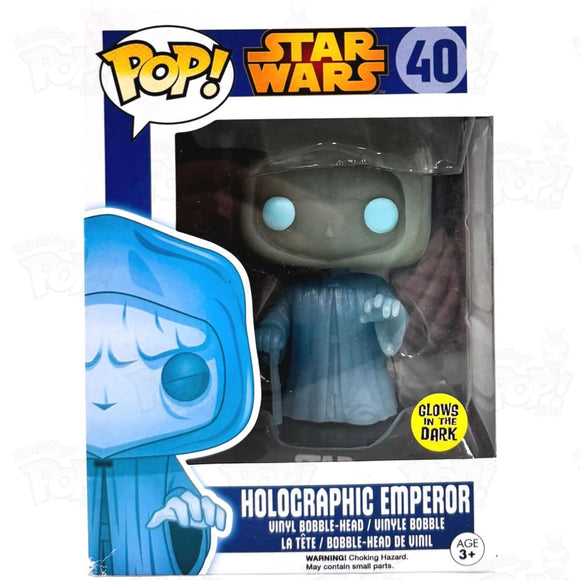 Star Wars Holographic Emperor Palpatine (#40) Gitd Funko Pop Vinyl