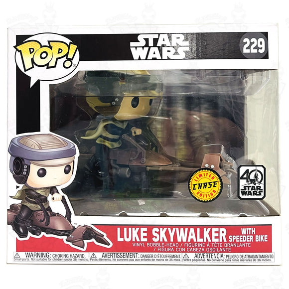 Star Wars Luke Skywalker with Speeder Bike (#229) Chase - That Funking Pop Store!