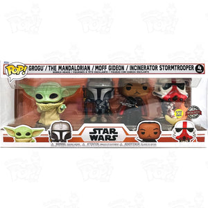 Star Wars Mandalorian (4-Pack) Gitd Funko Pop Vinyl