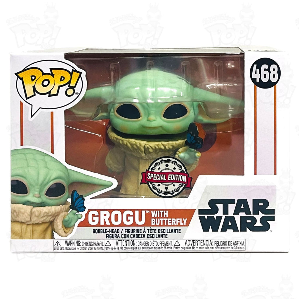 Funko Pop! Star Wars – The Child Grogu Avec Papillon – Figurine Bobblehead – 9,5 Cm – Collection Exclusive