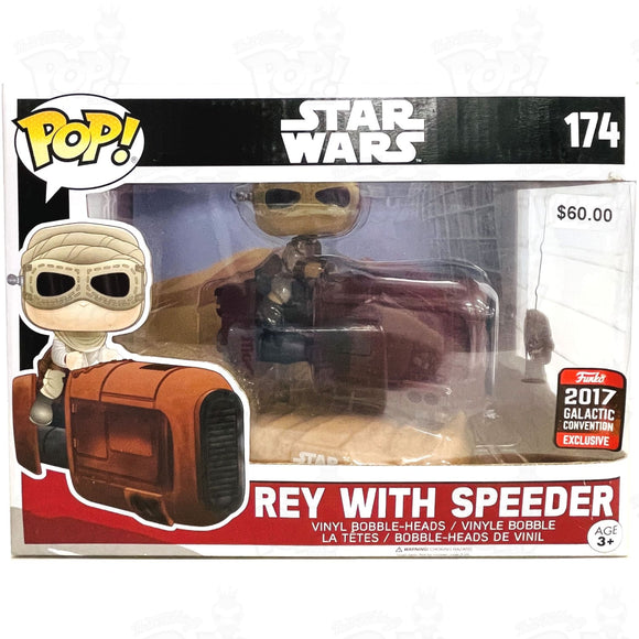 Star Wars Rey With Speeder (#174) 2017 Galactic Convention Funko Pop Vinyl
