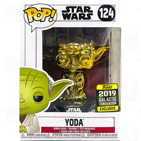 Pop Vinyl Gold Chrome Star Wars Funko Star Wars Yoda (#124) Chrome