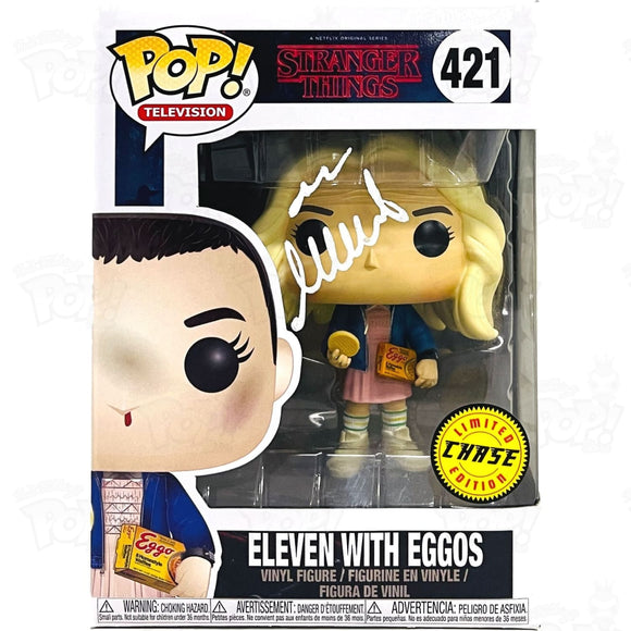 Stranger Things Eleven With Eggos (#421) Chase Signed By Millie Bobby Brown Funko Pop Vinyl