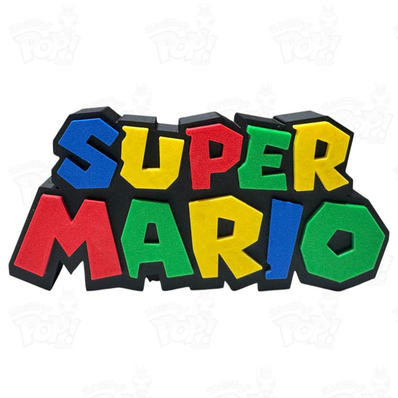 Mario Signage Super Mario Bros Logo Display Sign Loot