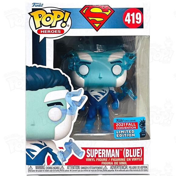 Superman (Blue) (#419) 2021 Fall Convention Funko Pop Vinyl