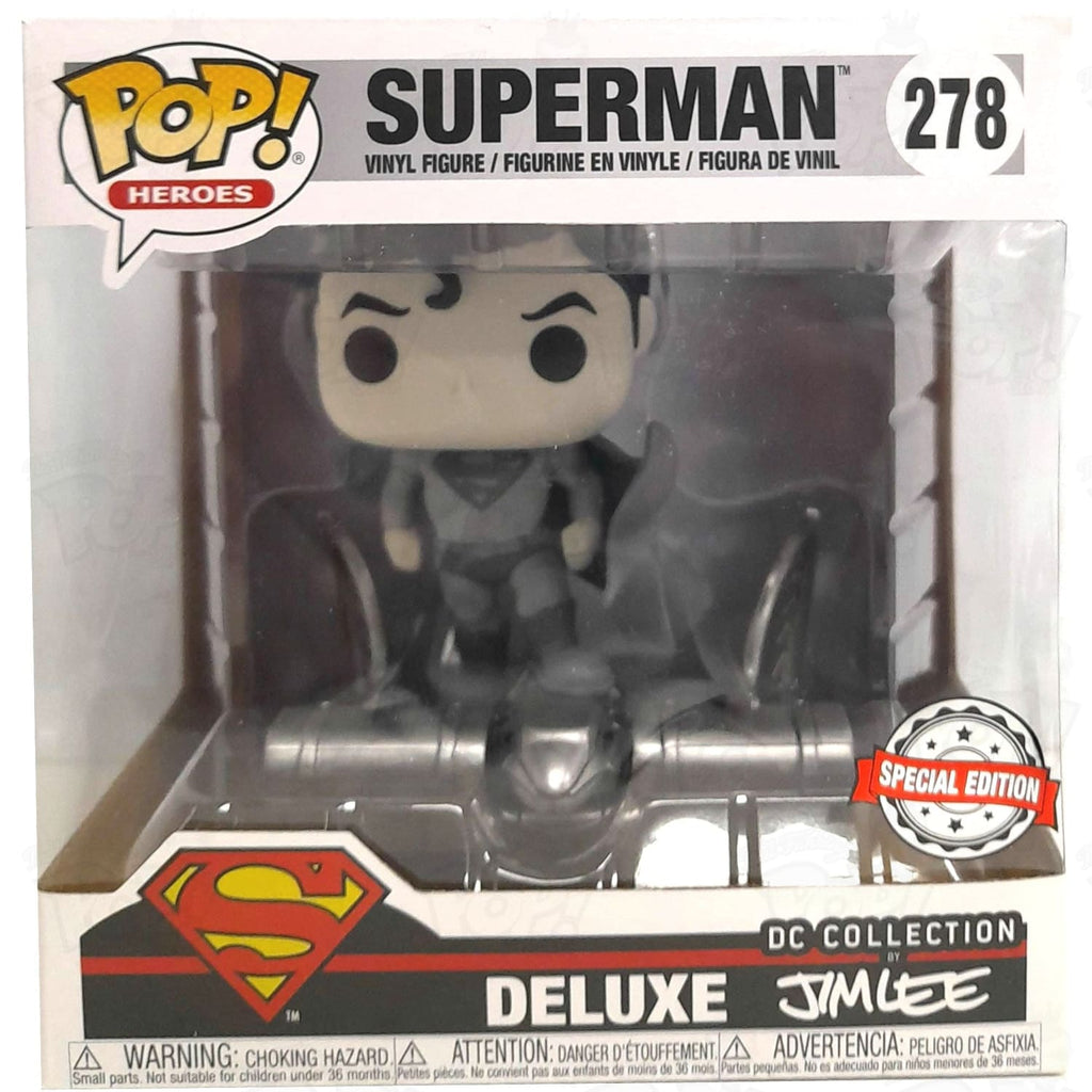 Funko POP Deluxe Black & White Jim Lee Superman Figure popular