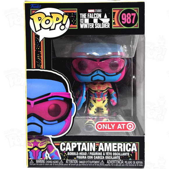 The Falcon And The Winter Soldier Captain America (#987) Black Light Target Funko Pop Vinyl