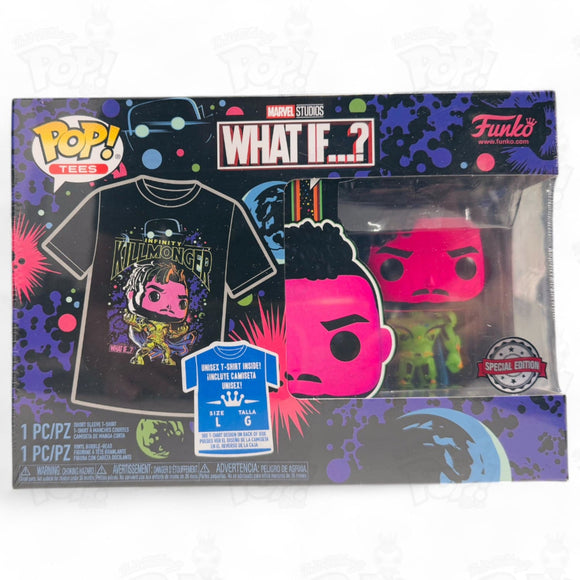 What If? Infinity Killmonger Pop Tee Bundle (Large) Funko Vinyl